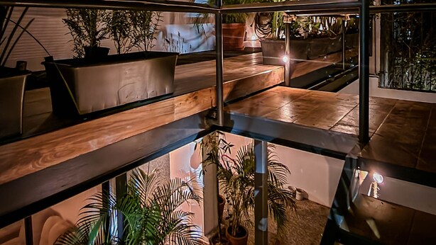 Luxury-Suite, Blick auf den Innenhof | Terrasse/Patio