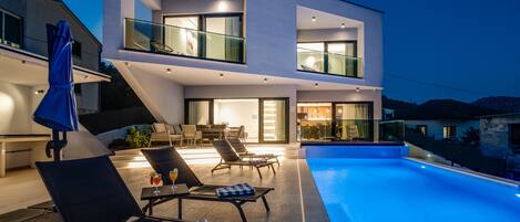 A heated pool