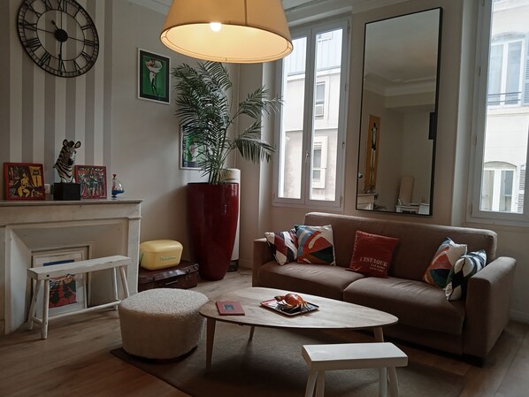 Télévision, lecteur de DVD, livres