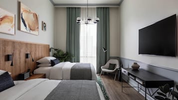 Standard-Doppelzimmer, 2 Queen-Betten | Zimmersafe, kostenloses WLAN, Bettwäsche