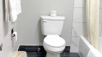 Free toiletries, hair dryer, towels, soap