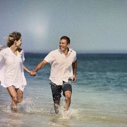 On the beach