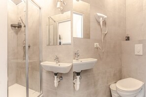 Shower, hair dryer