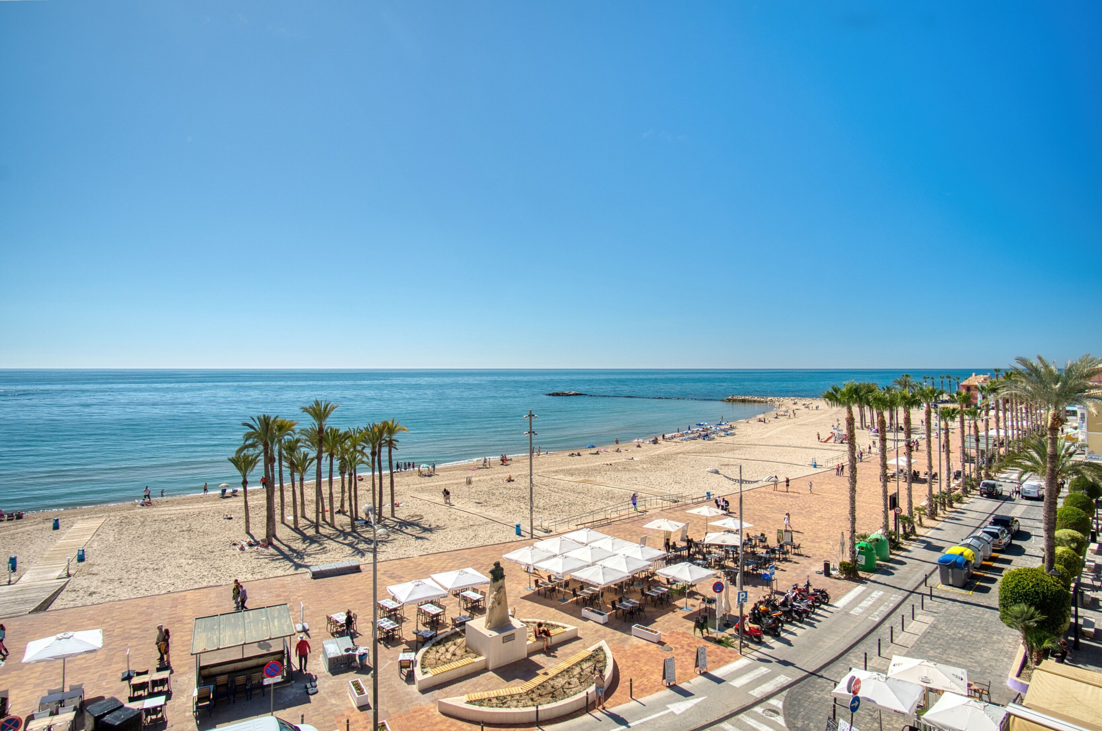 Vlak bij het strand