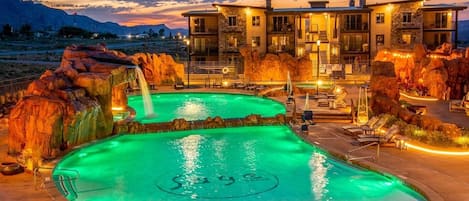 A heated pool