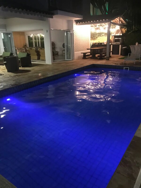 A heated pool