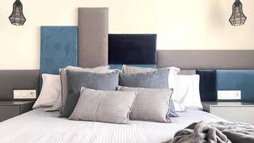 1 makuuhuone, silitysrauta/-lauta, vuodevaatteet