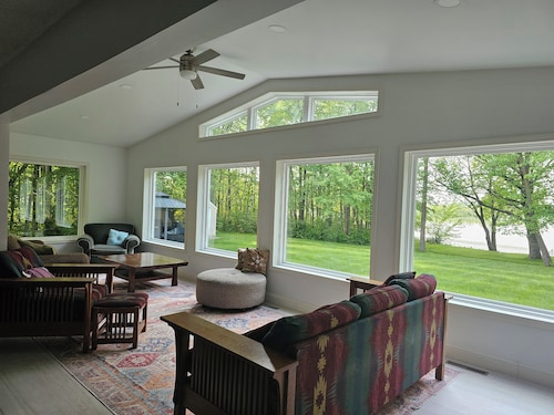 Relax in 3 bed, 2 bath house on quiet 2 acres with private lake. 