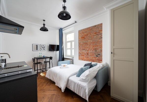 1 bedroom, iron/ironing board, WiFi, bed sheets - Metro Wileński Varsovia Studio #2 (Warszawa)