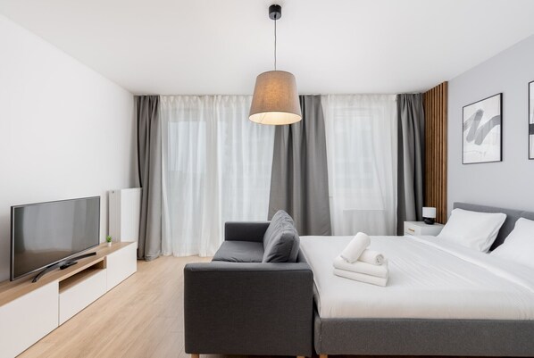 1 bedroom, iron/ironing board, WiFi, bed sheets - Tauron Modern Studio (Kraków)