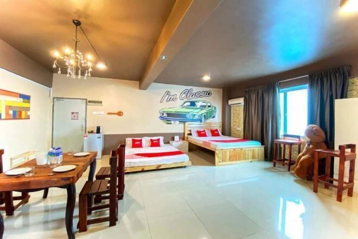 1 bedroom, desk, laptop workspace, iron/ironing board