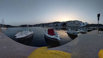 On the beach, sun-loungers, beach massages