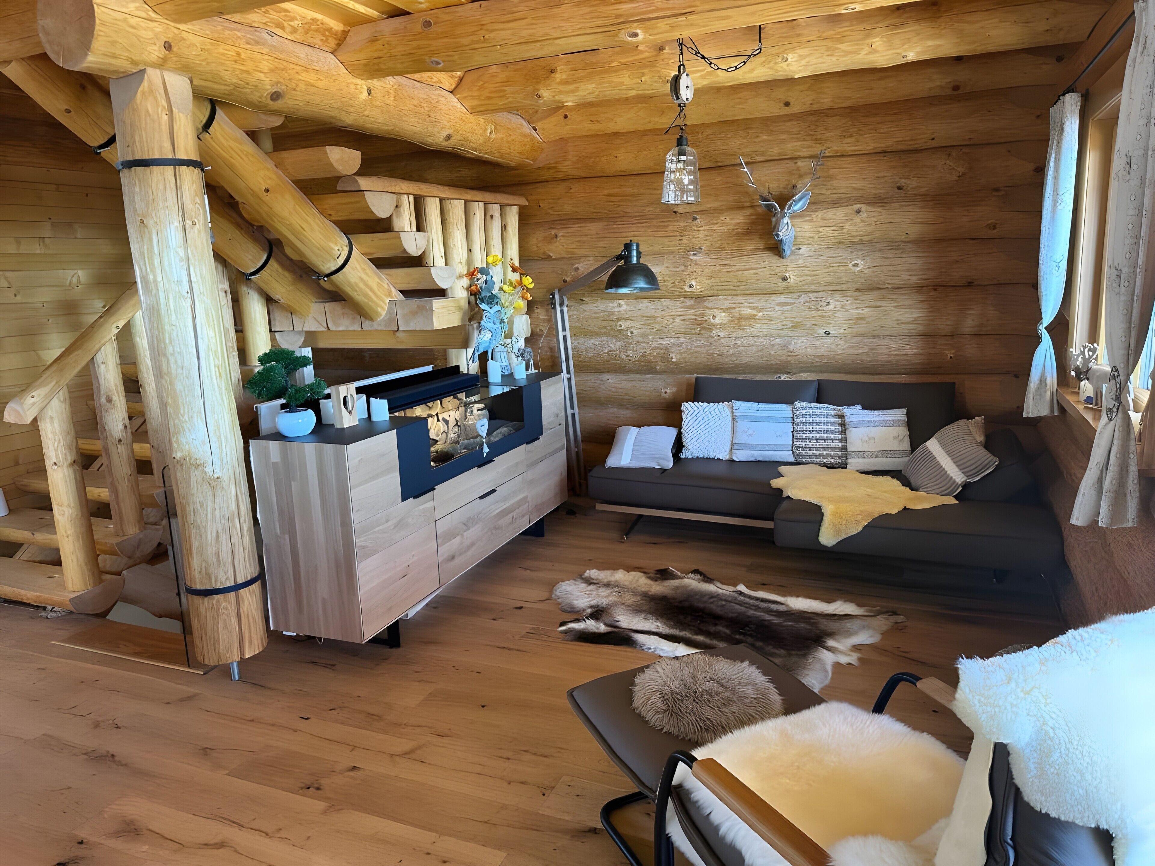 Fernseher, Kamin