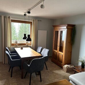 Dining - Holiday Apartment "Haus Weitblick 2" near Slopes with Private Terrace & Wi-Fi (Hochrindl)