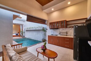 Deluxe Villa | Living area - Villa Casa Natura 15 (Ubud)
