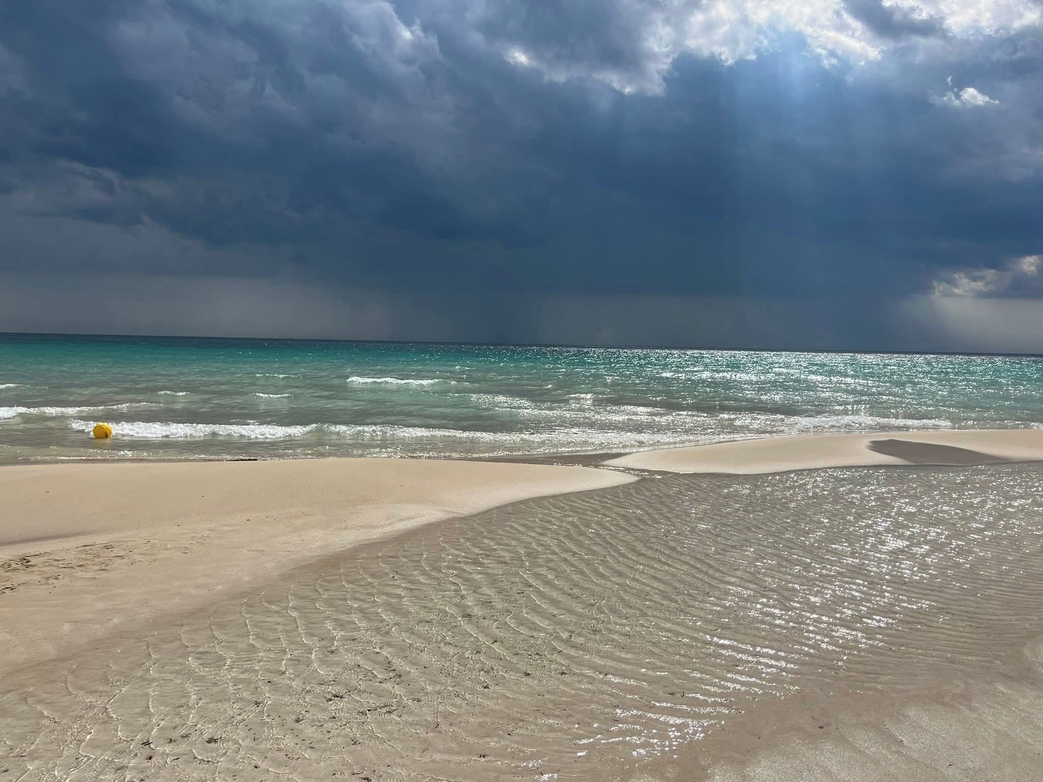 Beach nearby, sun loungers