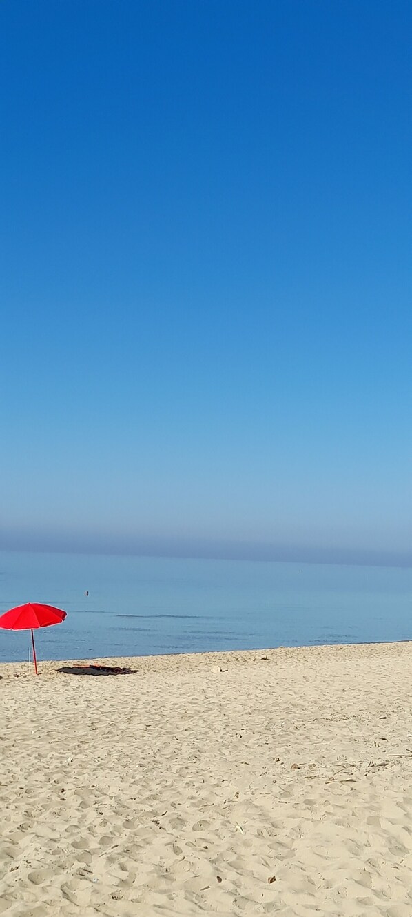 Beach nearby, sun-loungers