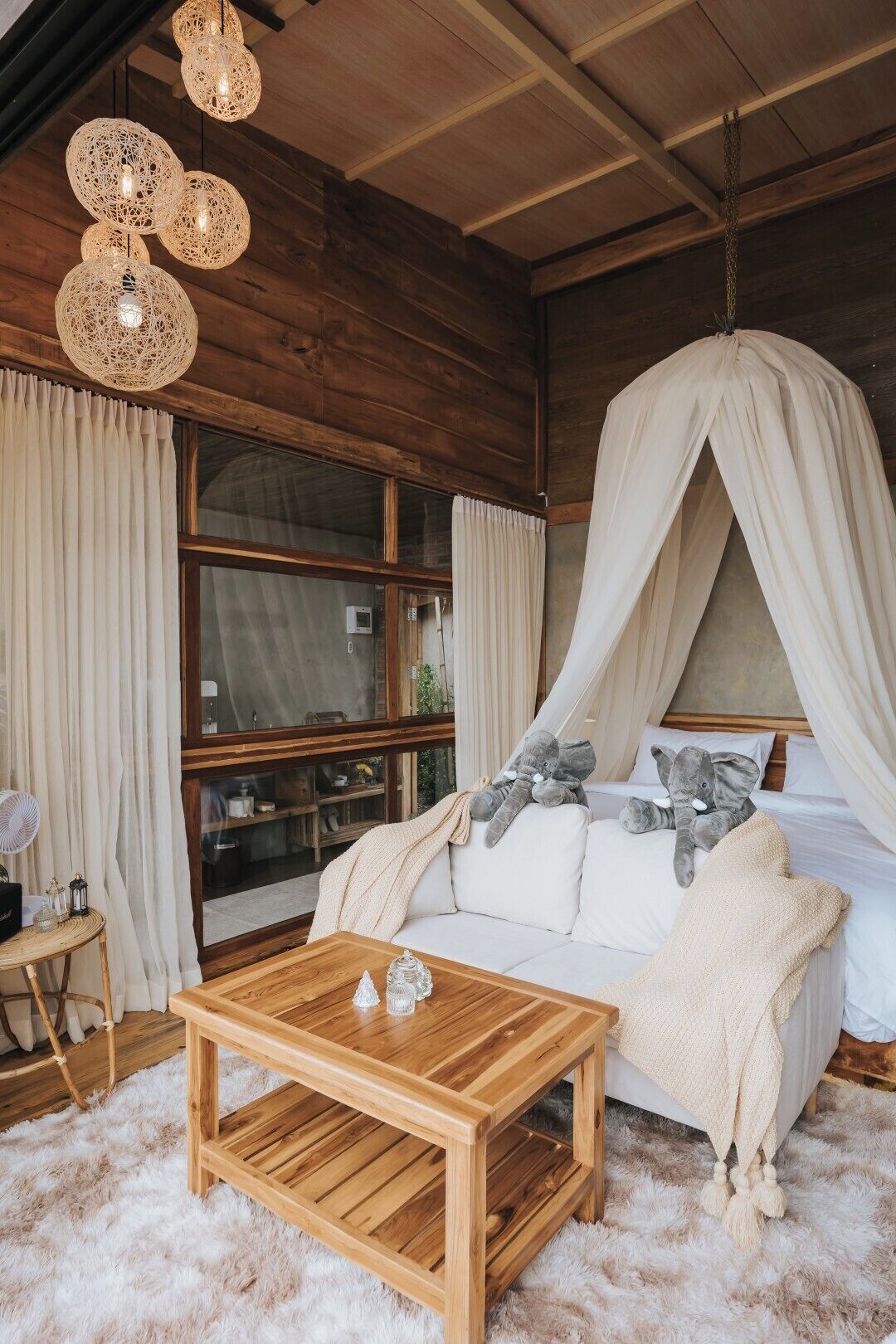 Villa Deluxe, balcon, vue colline | Coin séjour