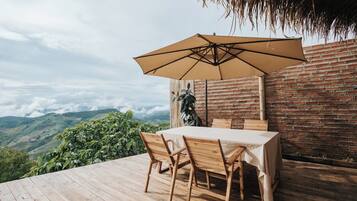Luxury Villa, Balcony, Hill View | Outdoor dining