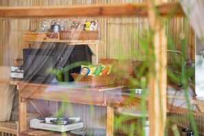 Villa Deluxe, balcon, vue colline | Cuisine privée