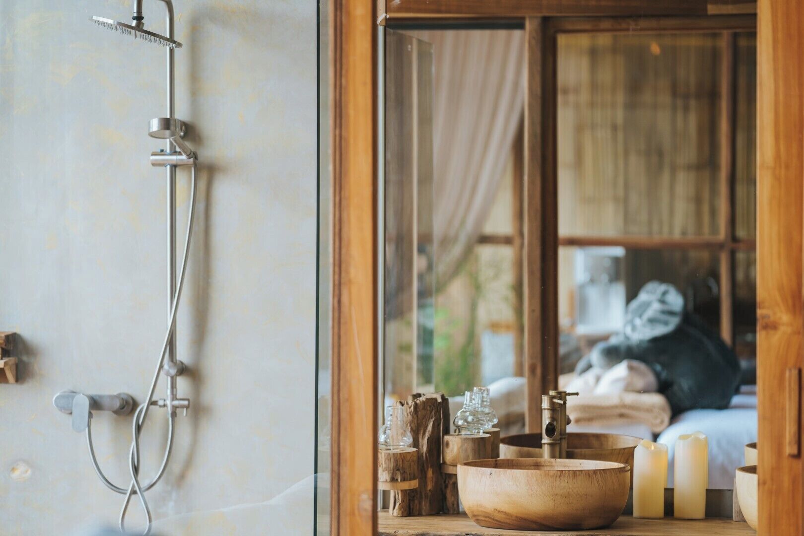 Deluxe Villa, Balcony, Hill View | Bathroom | Combined shower/bathtub, hair dryer, towels, soap