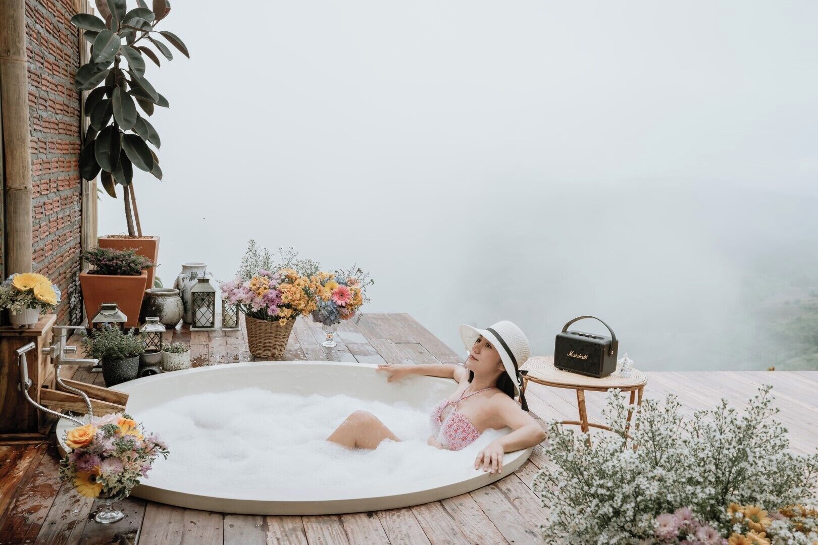 Villa – deluxe, balkong, utsikt mot høyde | Utendørs boblebad