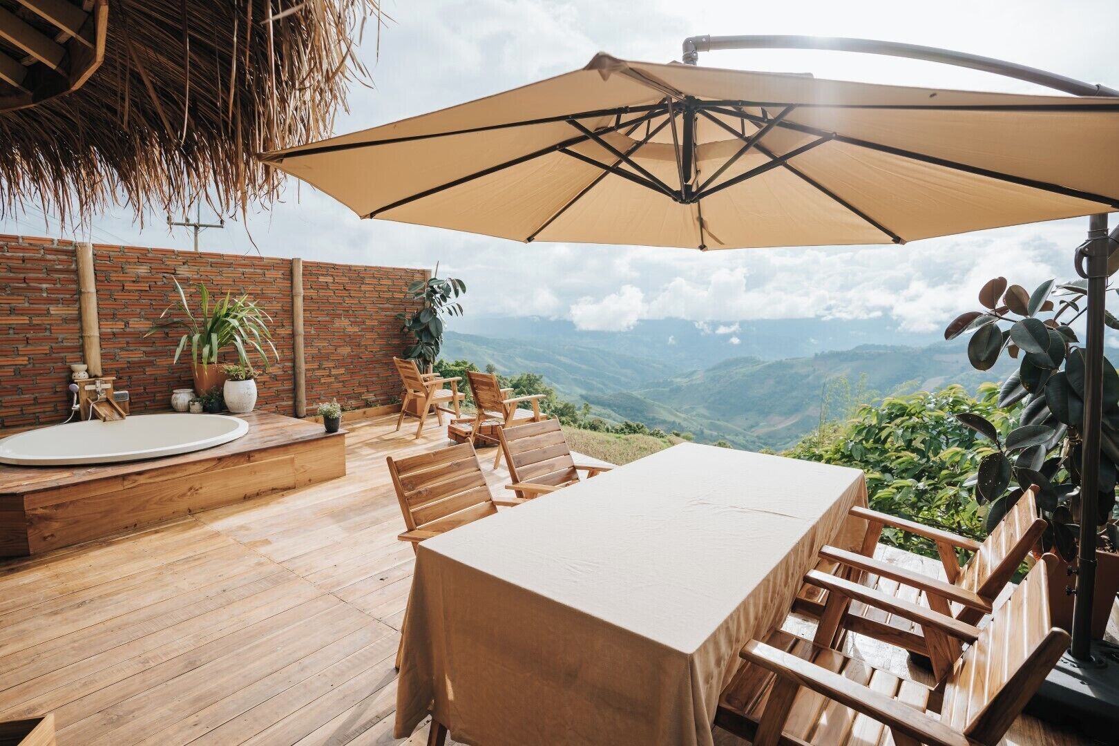 Luxury Villa, Balcony, Hill View | Outdoor dining