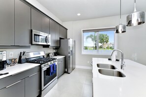 Microwave, oven, stovetop, dishwasher