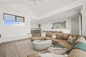 Télévision, cheminée, livres