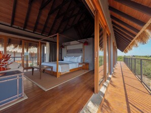 Luxury Cabin, 2 Bedrooms, Beach View | Premium bedding, memory foam beds, in-room safe, individually decorated