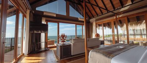 Luxury Cabin, 2 Bedrooms, Beach View | Premium bedding, memory foam beds, in-room safe, individually decorated