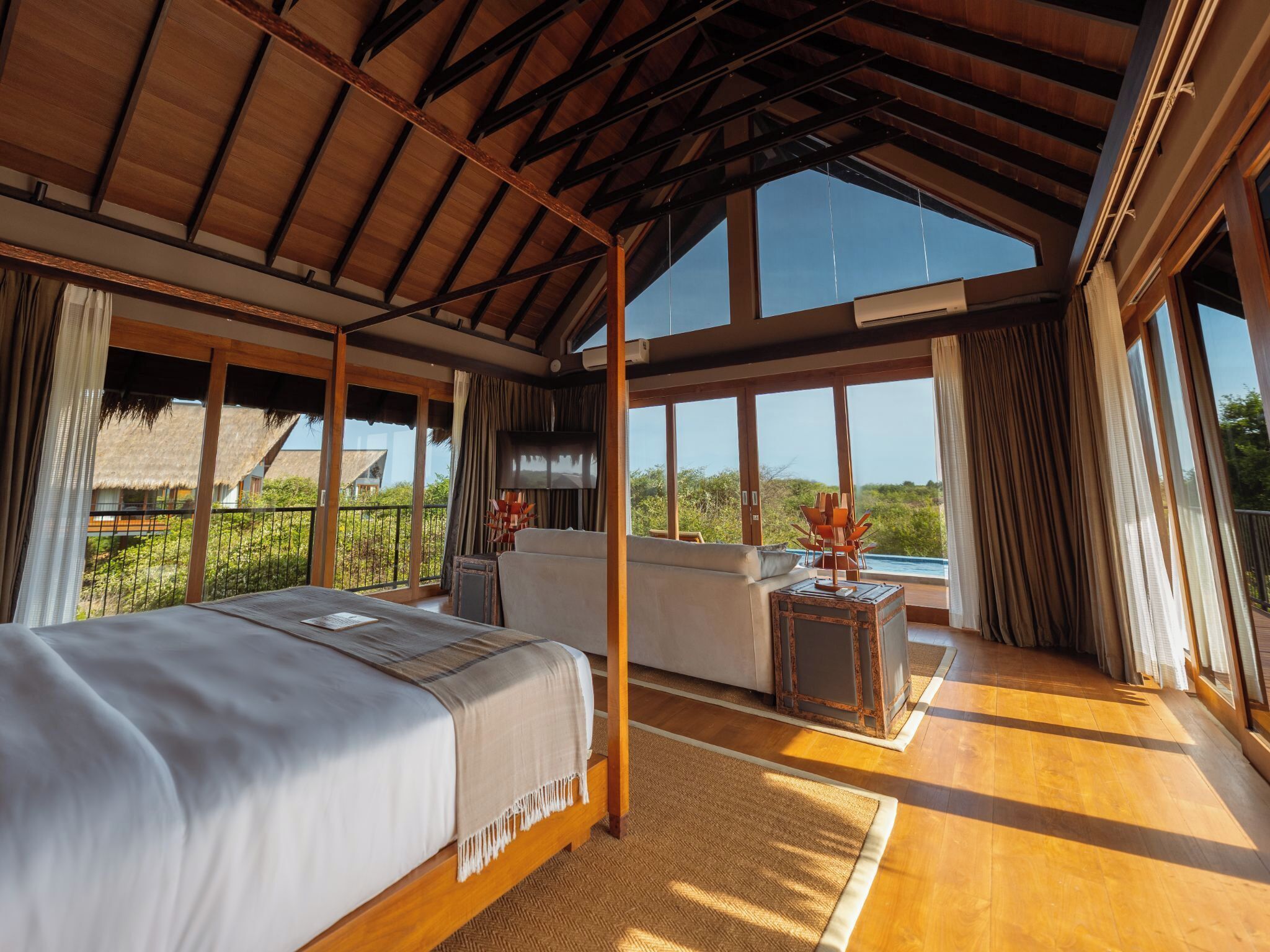 Luksusmökki, 1 makuuhuone, yksityinen uima-allas | Ylelliset vuodevaatteet, memory foam -patjalliset sängyt