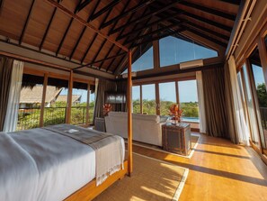 Luxury-Ferienhütte, 1 Schlafzimmer, Strandblick