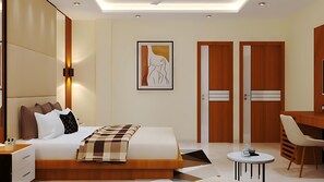 Superior Room | Egyptian cotton sheets, premium bedding, desk, free WiFi - Hotel Priyadarsini (Bankura)