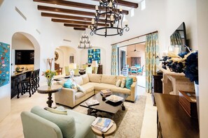 TV, fireplace, DVD player, stereo - Luxury Mexican Hacienda Retreat within Palmilla Resort Community (San José del Cabo)