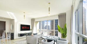 Living area - LUX  The Stunning Fountain View Suite (Dubai)
