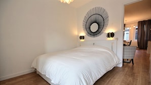 1 室のベッドルーム、アイロン / アイロン台、WiFi、ベッドシーツ