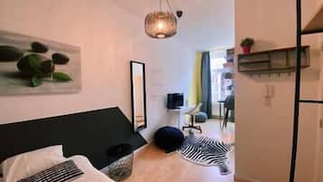 1 bedroom, iron/ironing board, travel crib, WiFi