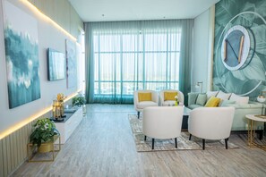 Royal Suite With Pool View | Living area - Tolip Hotel Olympic International City (New Cairo)