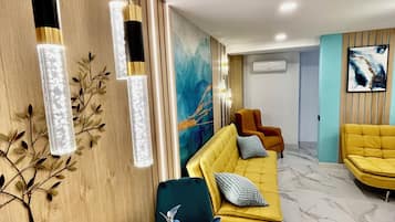 Luxury Apartment, Multiple Beds, Patio | Living area | Smart TV, Netflix, streaming services