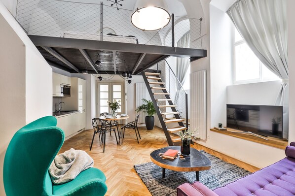 Comfort Loft | Soundproofing, iron/ironing board, free WiFi, bed sheets - Lazenska N4 (Prague)