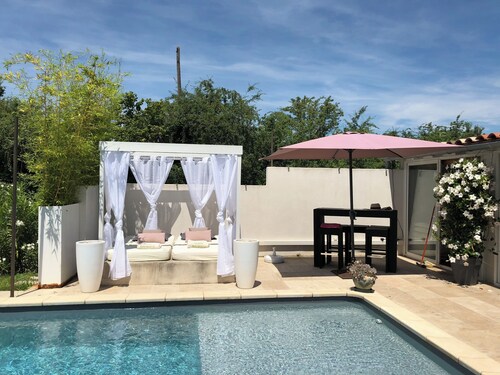 Villa Olivia, avec Piscine ,salle de Sport, Terrasse, Jardin et Gardien.