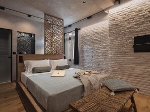 2 bedrooms, WiFi, bed sheets - Mimosa Minaret - Jacuzzi - Old Town Chania (Chania)