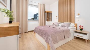Appartement, 1 slaapkamer, balkon | 1 slaapkamer, beddengoed