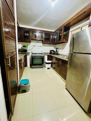 Fridge, microwave, oven, stovetop - Luxury City Suite (San Francisco de Macorís)