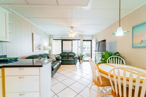 Living area - Radiant Sands: Lux 1-bedroom condo with WiFi, AC in Charming Ocean City (Ocean City)