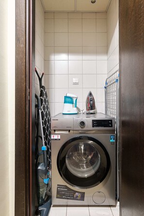 Comfort-Apartment | 1 Schlafzimmer, schallisolierte Zimmer, Bügeleisen/Bügelbrett