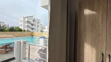 Deluxe Double Room, Pool View | Balcony view