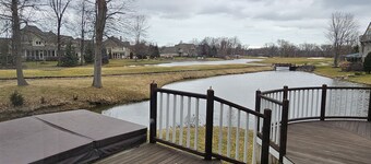 Avon Lake, Avon golf course home, 1,000 s.f. open outdoor deck on course lake