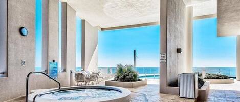 A heated pool